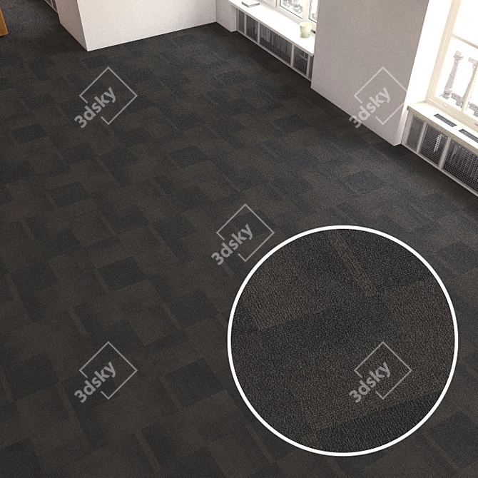 High-Resolution Carpet Tiles 3D model image 1