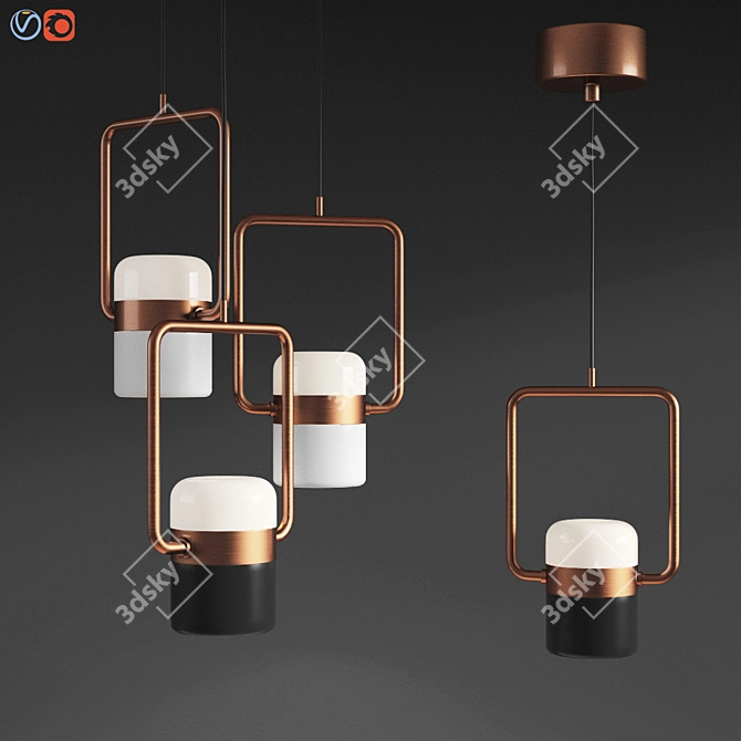 Seeddesign Ling P1 H Copper Pendant 3D model image 1