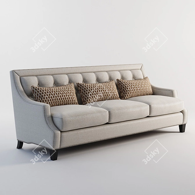 Glamorous Comfort: Gramercy Home Sofa 3D model image 1