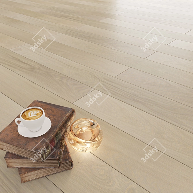 Classic Gray Parquet: Seamless Color Correcting Design 3D model image 1