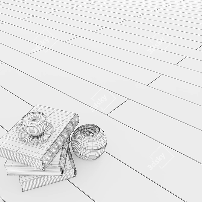 Classic Gray Parquet: Seamless Color Correcting Design 3D model image 2