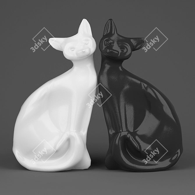 Elegant Cat Model for 3D Design 3D model image 1