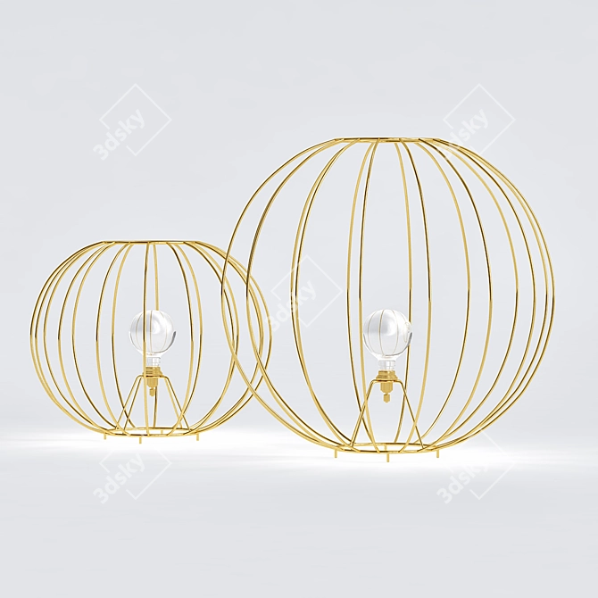 Missoni Home Gold Bubble Lamp 3D model image 1