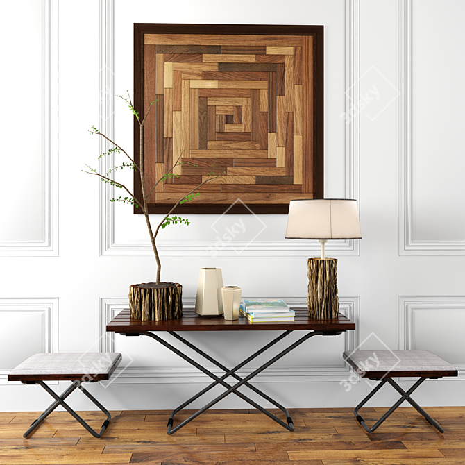 Artful Wood Collection: Frames, Furniture, and Decor 3D model image 1