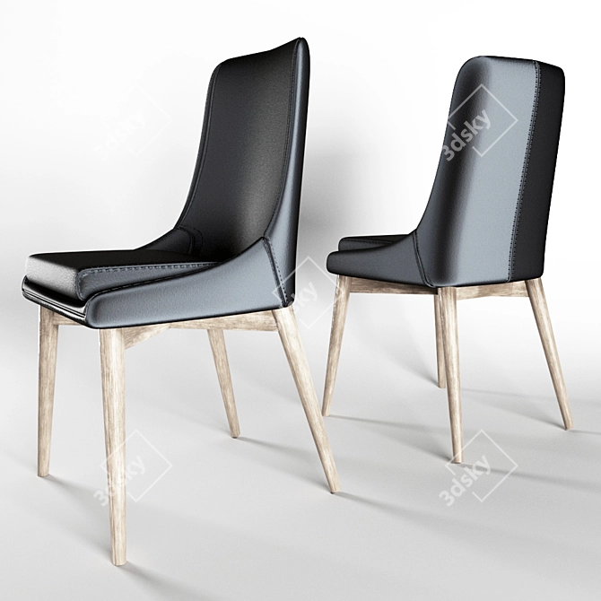 Modern Dining Chair: Brighton Concepto 3D model image 1