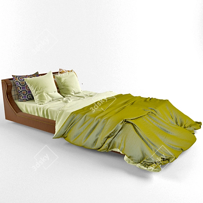 Italian Classic Bed 3D model image 1