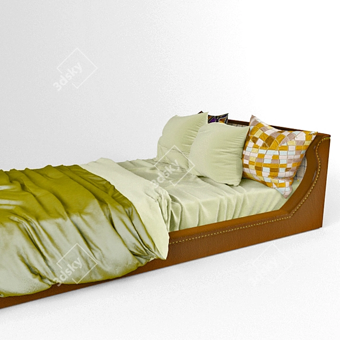 Italian Classic Bed 3D model image 2