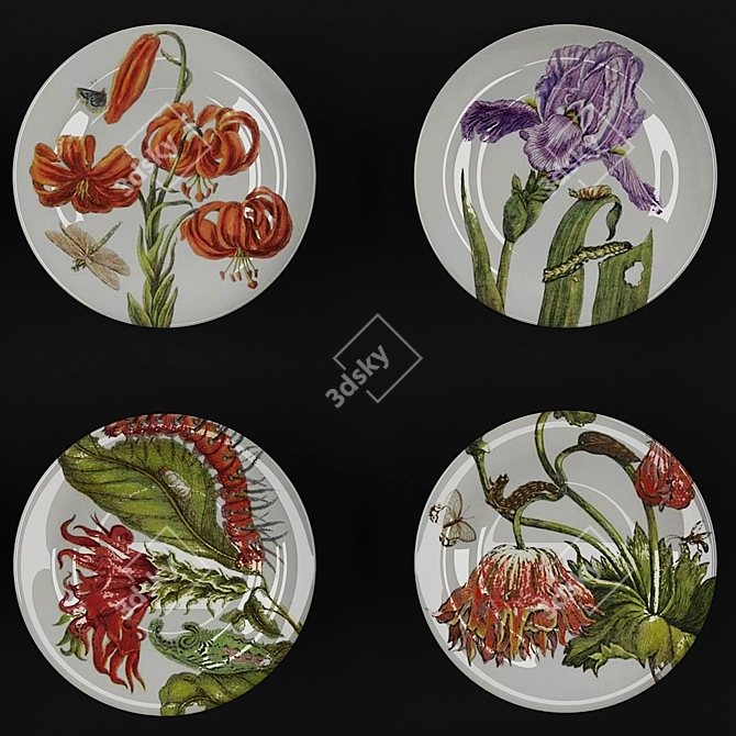 Vintage Decorative Plate - 260mm 3D model image 2