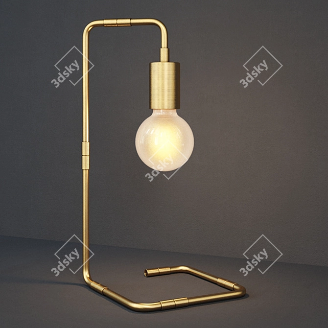 Elegant Brass Elis Table Lamp 3D model image 1