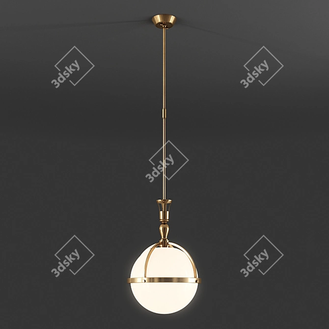 Elegant Edna Chandelier - 135cm Height 3D model image 1