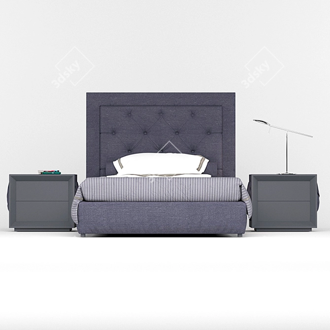 Stylish Halley Bed for Teens 3D model image 2