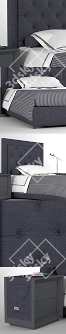 Stylish Halley Bed for Teens 3D model image 3