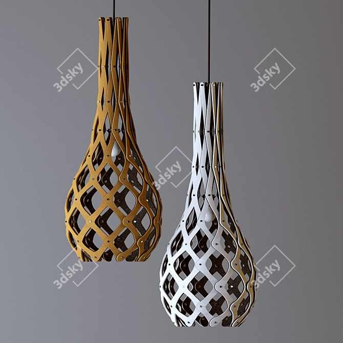 Modern Hanging Pendant TORBA | Custom Colors & Sizes | Made in Belarus 3D model image 1