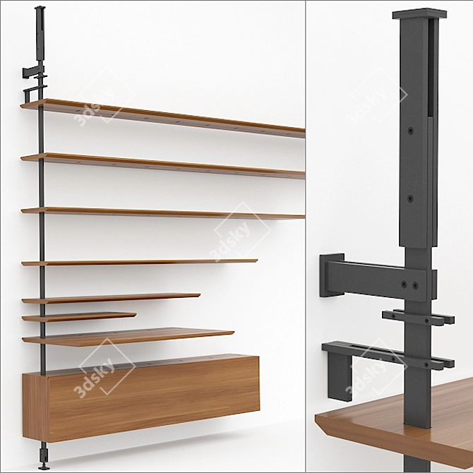 Cattelan Italia Airport Modular Rack Assembly 3D model image 1