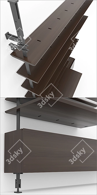 Cattelan Italia Airport Modular Rack Assembly 3D model image 2