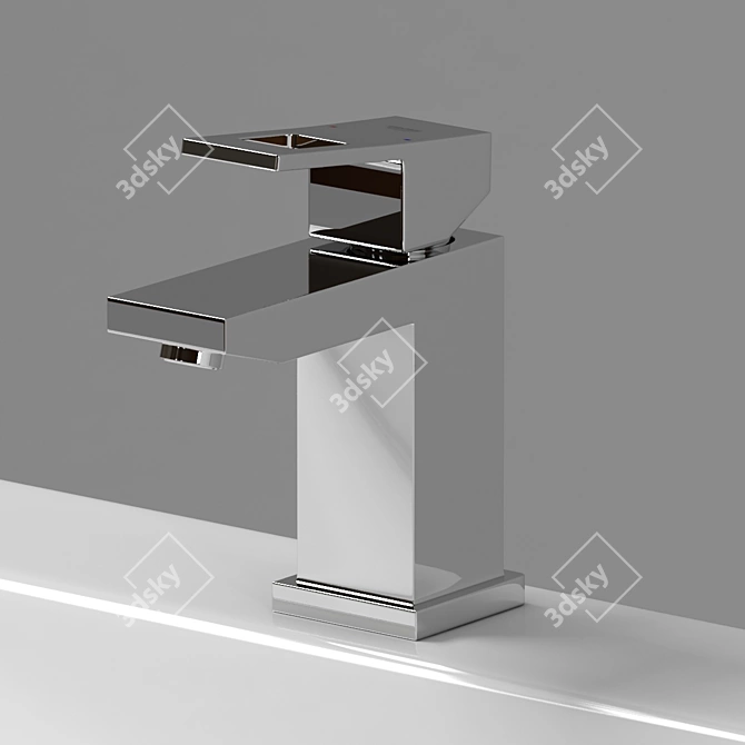 Elegant Bathroom Furniture Set 3D model image 3