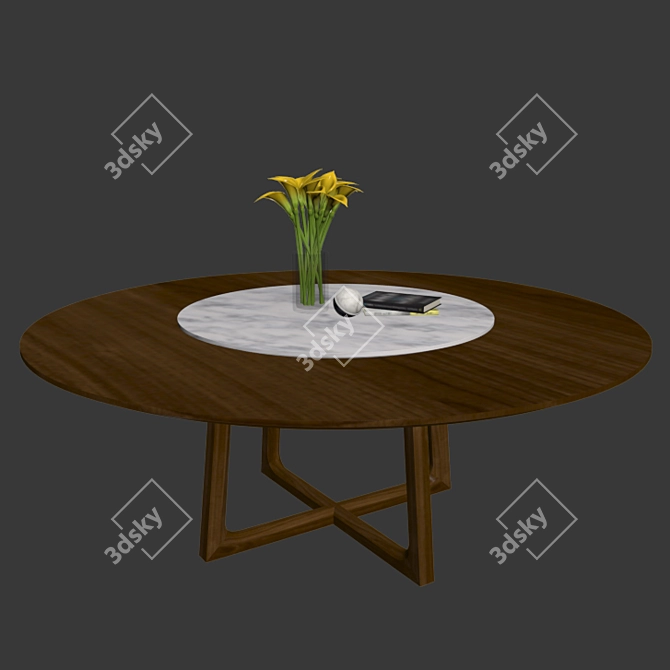 Round Concorde Dining Table: Poliform Design 3D model image 2