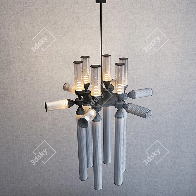 Elegant Castle Collection Chandeliers 3D model image 3