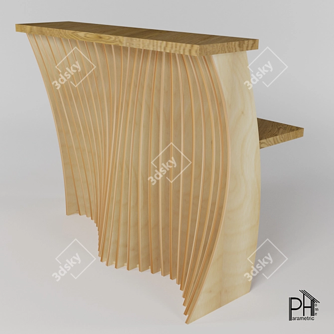 Ph Parametric Home: Stylish Reception Desk 3D model image 1
