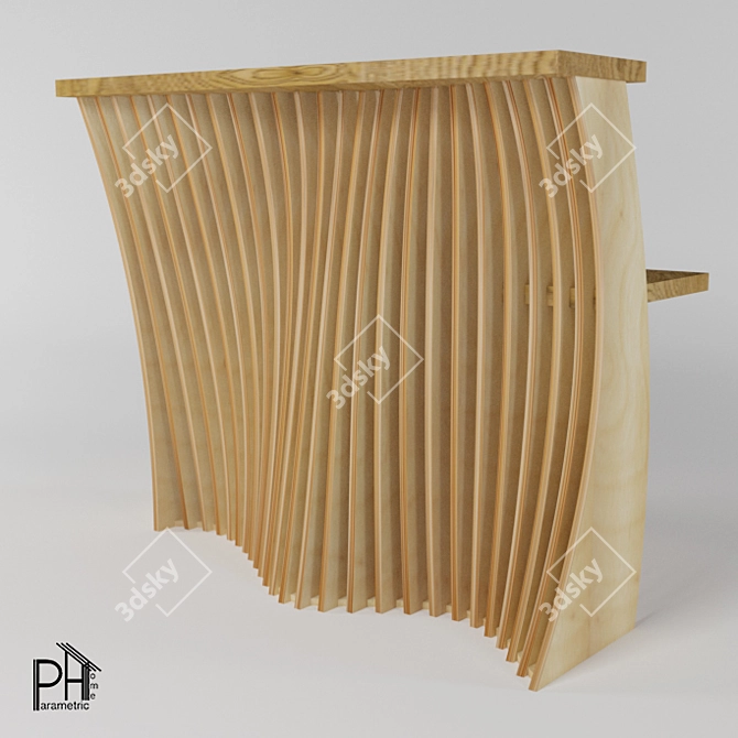 Ph Parametric Home: Stylish Reception Desk 3D model image 2