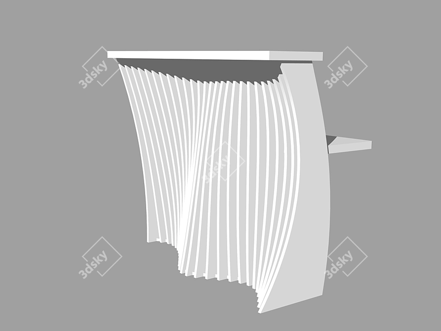 Ph Parametric Home: Stylish Reception Desk 3D model image 3