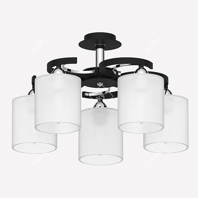 Sleek High-Tech Chandelier 3D model image 1