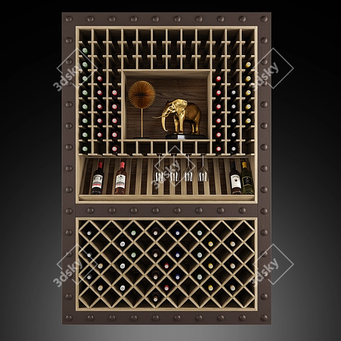 Decoquality Wine Cabinet 3D model image 1