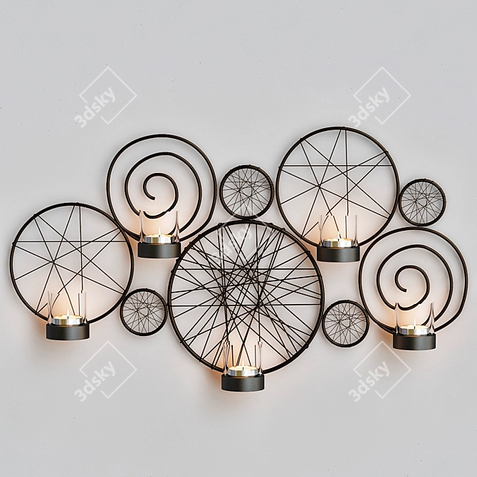 Eternal Bliss Metal Sconce 3D model image 1