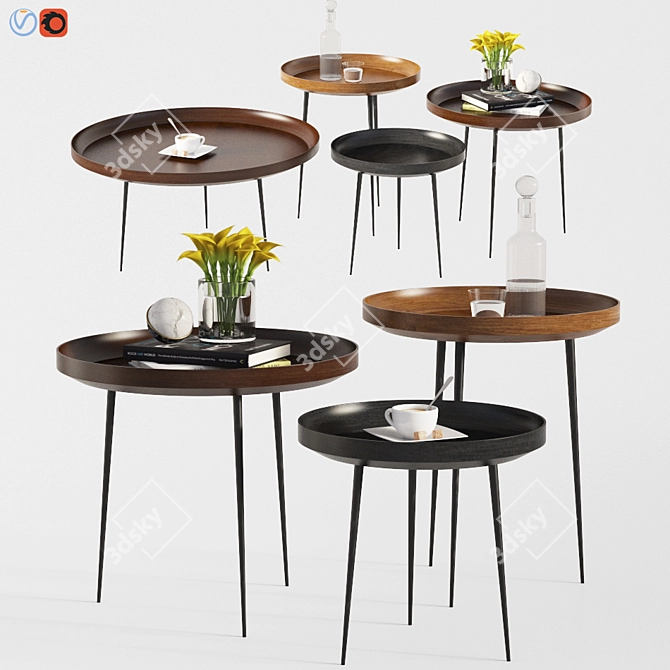 Modern Bowl Coffee Tables in Mater Design 3D model image 1