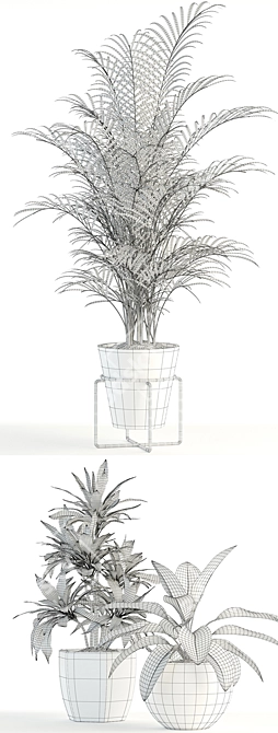 Botanical Bliss: Delightful Plants Collection 3D model image 3