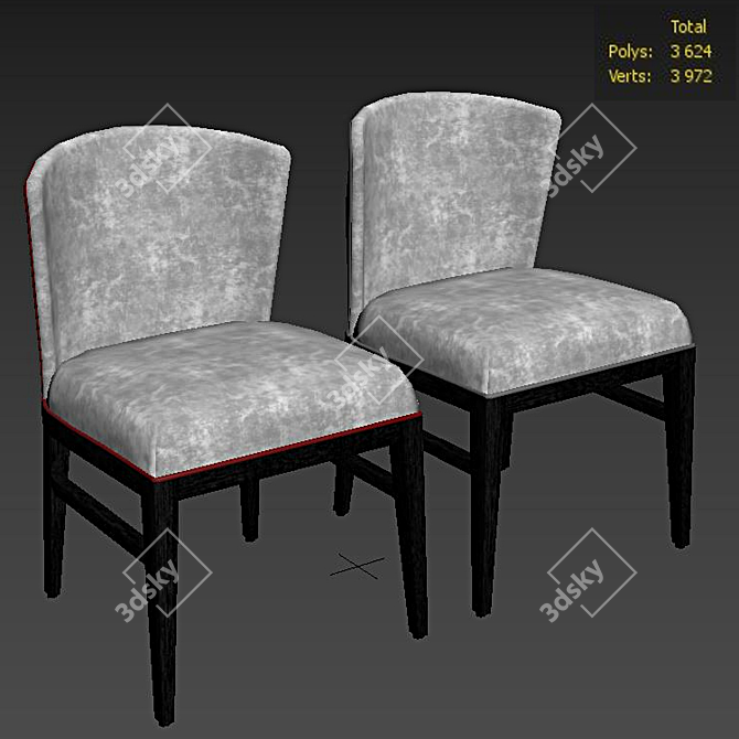 Sleek Kaylee Dining Chair 3D model image 3