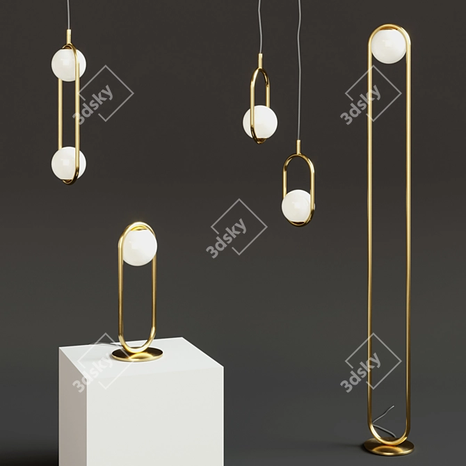 Elegant Illumination: B.lux C_BALL Collection 3D model image 2