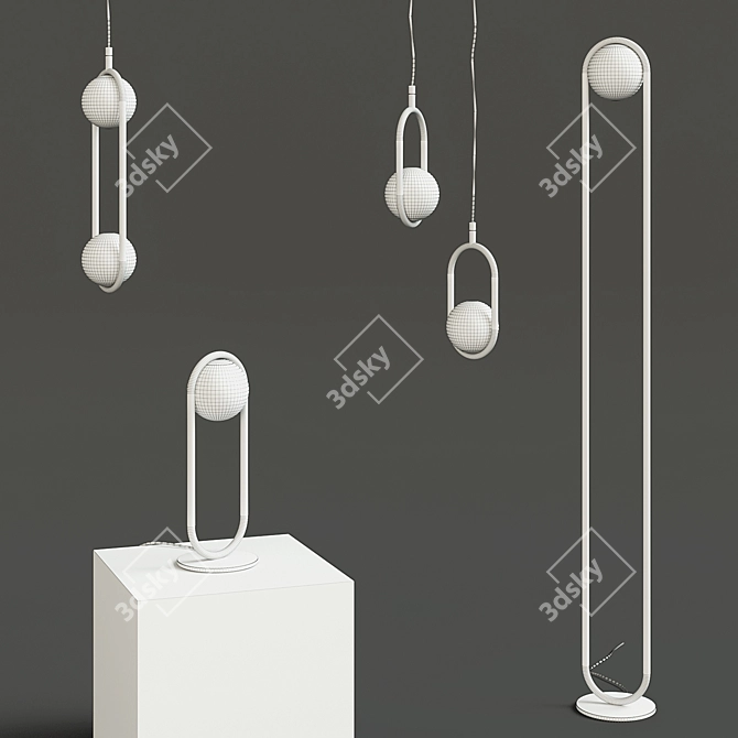 Elegant Illumination: B.lux C_BALL Collection 3D model image 3