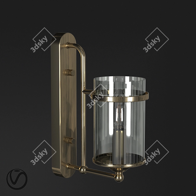 Classic Bronze Wall Sconce 3D model image 1