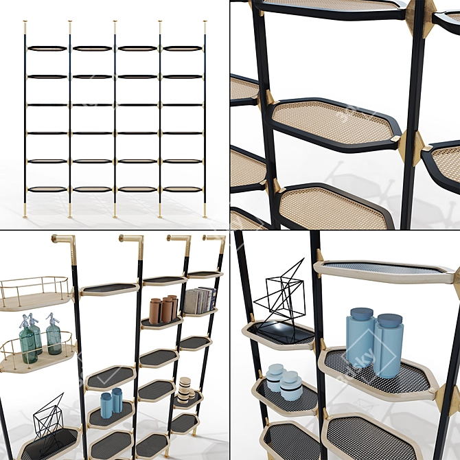 Modern Modular Bookshelf: Baxter LIBELLE 3D model image 2