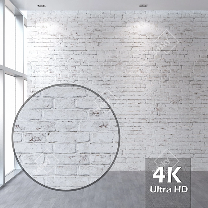 Seamless 4K Brick Texture 3D model image 1