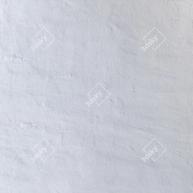 Seamless 4K Plastered Brick Wallpaper 3D model image 3