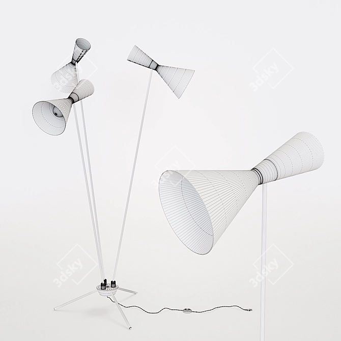 Stilnovo Style Floor Lamp 3D model image 3