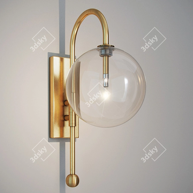 Elegant Ines Sconce - SN065-1-BRS 3D model image 1