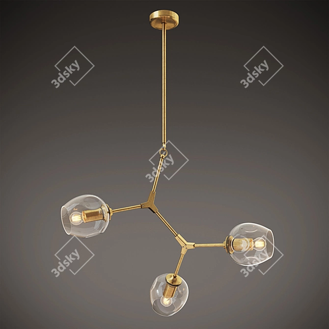 Elegant ALDA Chandelier | Gramercy Home 3D model image 1