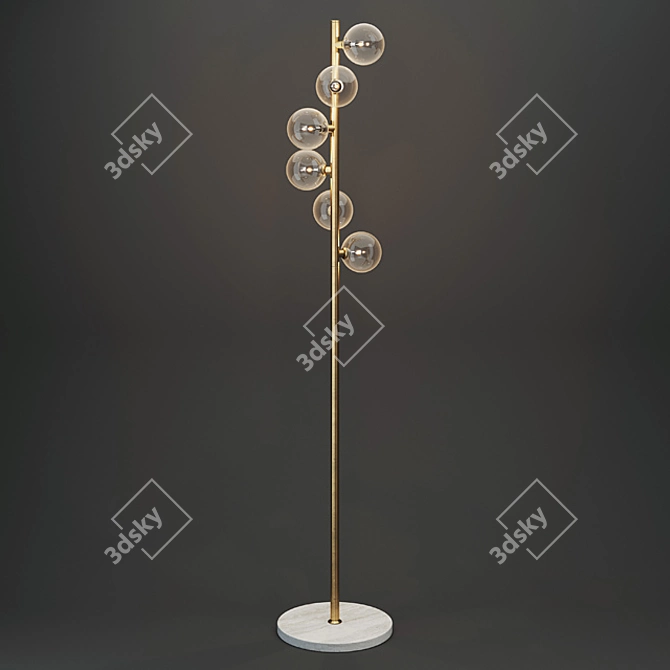 Elegant Fabienne Floor Lamp 3D model image 1