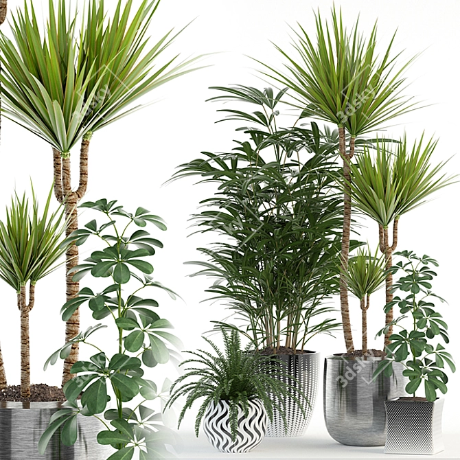 Botanical Bliss: 90 Plant Collection 3D model image 1