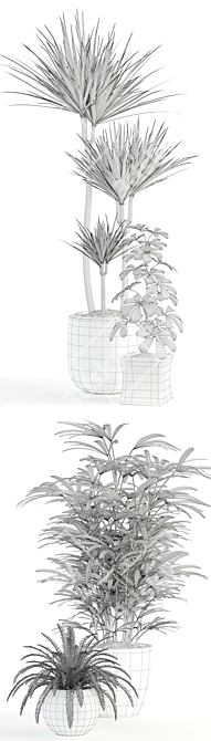 Botanical Bliss: 90 Plant Collection 3D model image 3