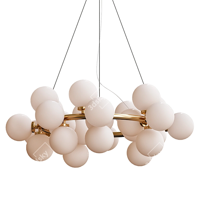 Modern Bubble LED Pendant Lamp 3D model image 1