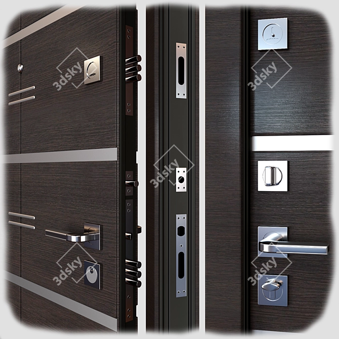 ALTATECH Entrance Metal Door | High Quality & Stylish 3D model image 2