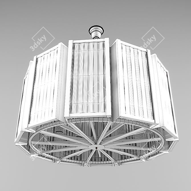 Elegant 12-Light Loft Chandelier 3D model image 3