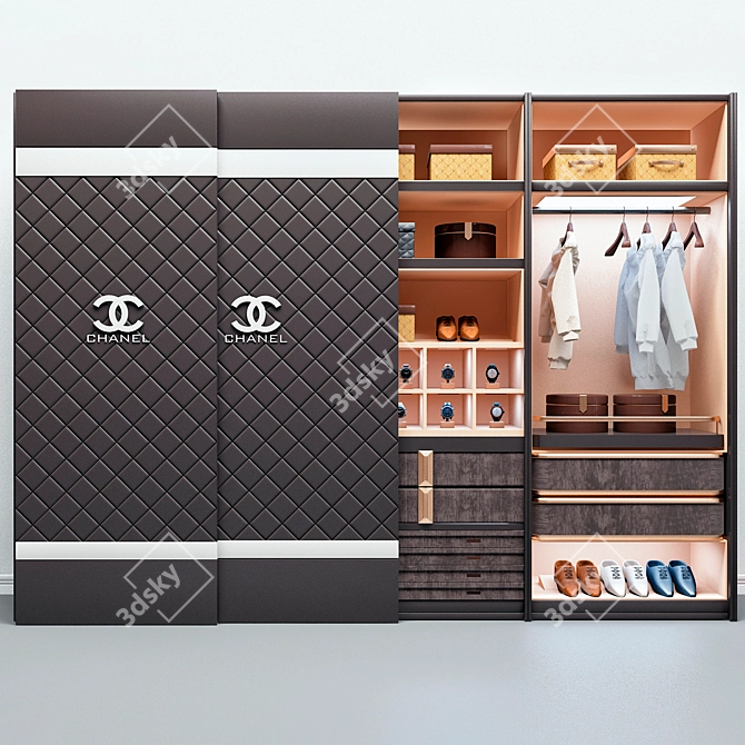 Timeless Elegance Wardrobe 3D model image 1