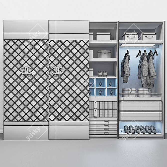 Timeless Elegance Wardrobe 3D model image 3