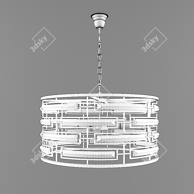 Modern Industrial Chandelier 1138 3D model image 2