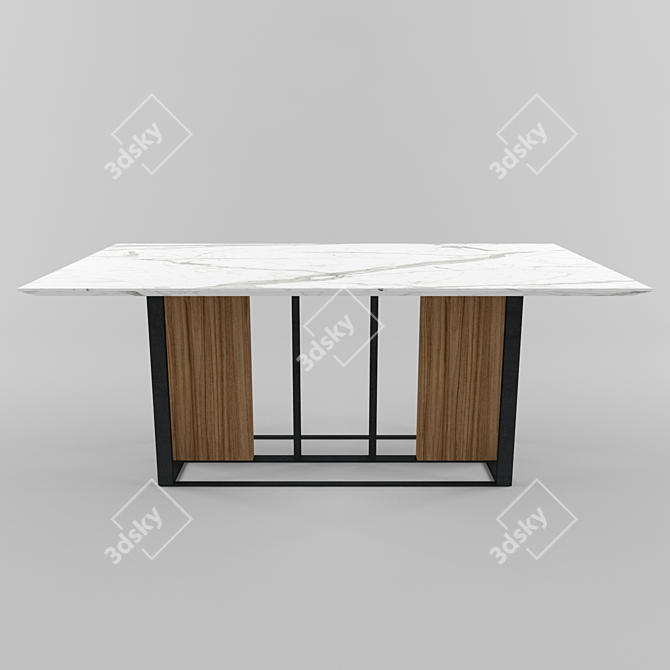 Sleek Dining Table - 1000x1800x750mm 3D model image 1